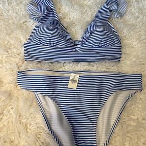 New Aerie Stripped Bikini Set. Size S
